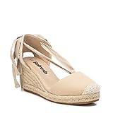 Suela antideslizante Refresh 79701, Sandalias con cuña Mujer, Beige, 38 EU