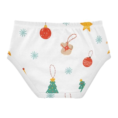 Breathable Girls' Panties Breathable Toddler Underwear for Girls Christmas Ornaments in Sizes 2T,3T, 4T, 5T, 6Y and 8Y2