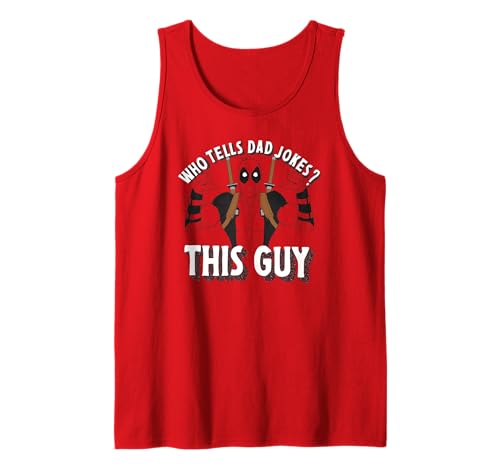 Marvel Deadpool Father's Day Who Tells Dad Jokes? This Guy Camiseta sin Mangas