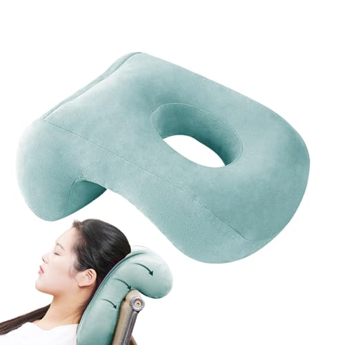 Frente a la cabecera de masaje - El centro promueve Better Faces Cradle Resto Cushion | Almohada de escritorio de laminilla de material de terciopelo transpirable | Almohadas de donut ojo para