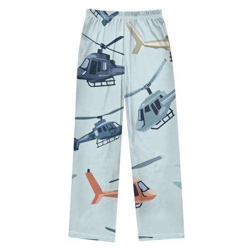 ZZXXB Helicopters Boys Long Pants Soft Trousers Elastic Waist Kids Lounge Bottoms with Pockets S-XL2