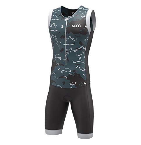 KONA Assault Triathlon Race Suit - Speedsuit Skinsuit Trisuit Sleeveless - One-Piece Vest