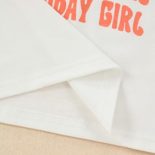 Image of Summer Kids Toddler Baby Girl Birthday Shirt Short Sleeve Birthday Girl Letters Print T-Shirt Tops for Girls 1-5 Years