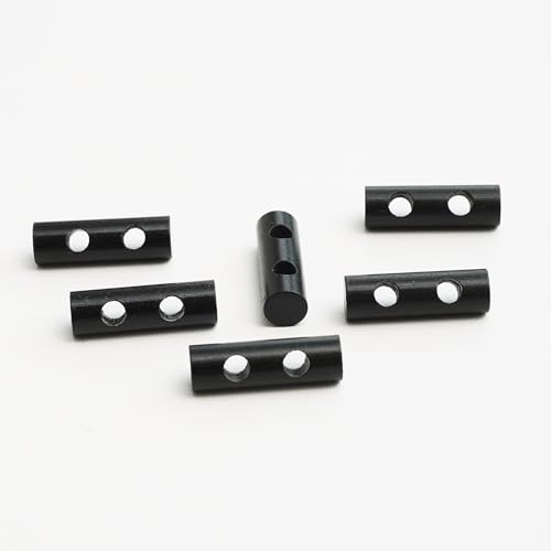 FERROFIRE Paquete de 6 varillas de ferro pequeñas de una pulgada para encender fuego, pedernal y conmutadores de ferrocerio de acero con dos agujeros para manualidades, pulseras de paracaídas