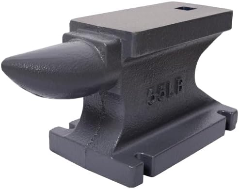 55LB(25KG) Cast Iron Anvil,with Square Horn and Stable Base,for Bending, Shaping,and Twisting,Gray