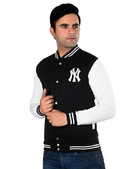 Sqs Stylish And Comfortable Solid Bomber Style Jacket For Men