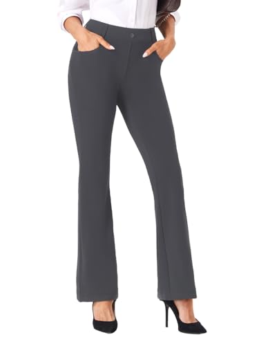 viehunt Womens Straight Leg Stretchy Dress Work Pants Business Office Casual Slacks with Pockets...