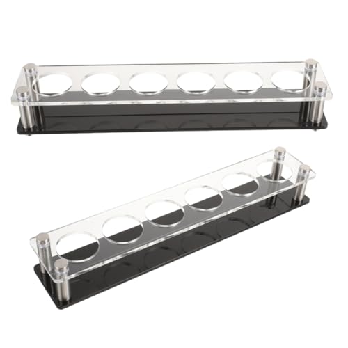 DINHEAROM 2pièces Support Acrylique Pour Verres à Shot Présentoir Avec Compartiments Pour Bar Restaurant Fête Et Réunions Familiales