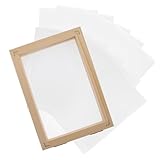 DOITOOL 21 Stück DIY Papierherstellung Set Teiliges Handgemachtes Holzrahmen Kit mit Netzgewebe für Kreative Papierproduktion für Umweltbewusstsein