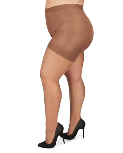 Image of MeMoi Plus Size Curvy Ultra Sheer Control Top Pantyhose