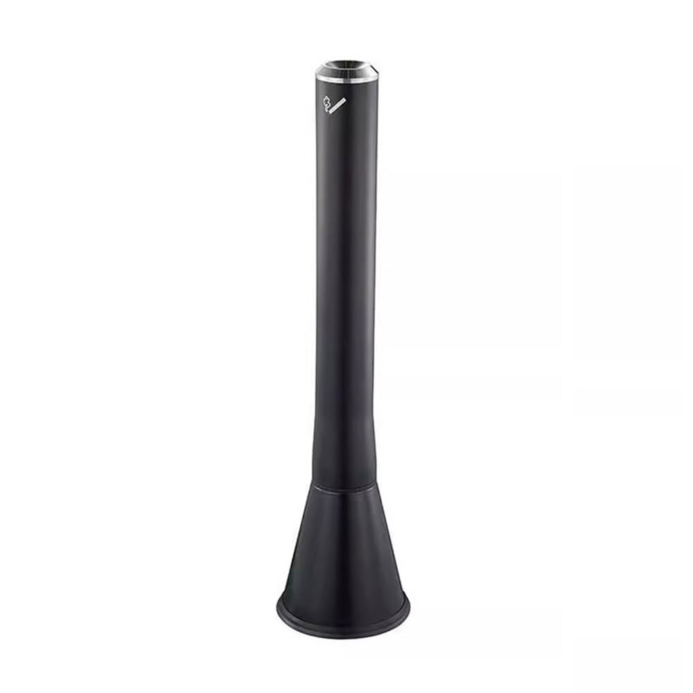 OWOHYG Ashtray Trash Can Floor Standing Hotel Lobby Ash Pillar Stainless Steel Outdoor Cigarette Cylinder Outdoor Ashtrays For Cigarettes.Black