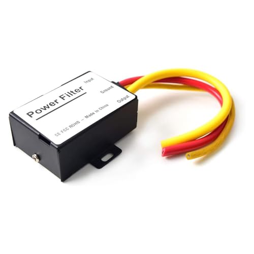 Auto Netzfilter EMI Noise Ground Loop Isolator Suppressor für Autoradio Audio Radio Verstärker Amp Lautsprecher Equalizer Subwoofer 12V