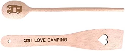 FLEXNOVA Holzlöffel Herz 28.5cm - Romantischer Kochlöffel Aus Holz Für Küche Und Geschenk