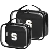 Wandering Nature Clear Makeup Bag Gifts for Women 2 Pack Preppy Cosmetic Bags Travel Toiletry Bag...