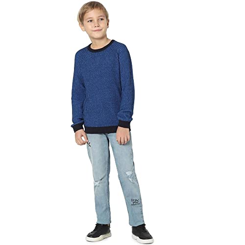 Image of JACK & JONES Boy's Acrylic Round Neck Casual Sweater