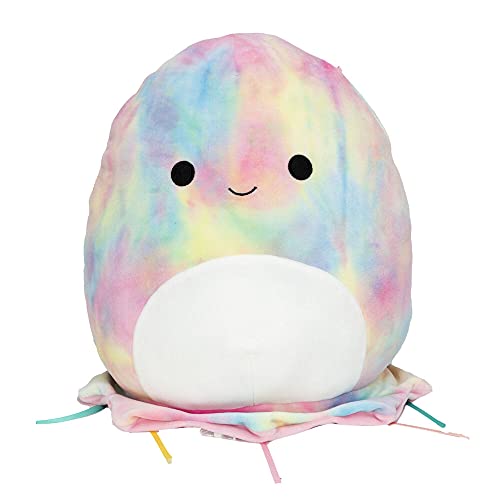 Peluche Squishmallows Jellyfish Janet 11 pouces doudou méduse tie dye multicolore