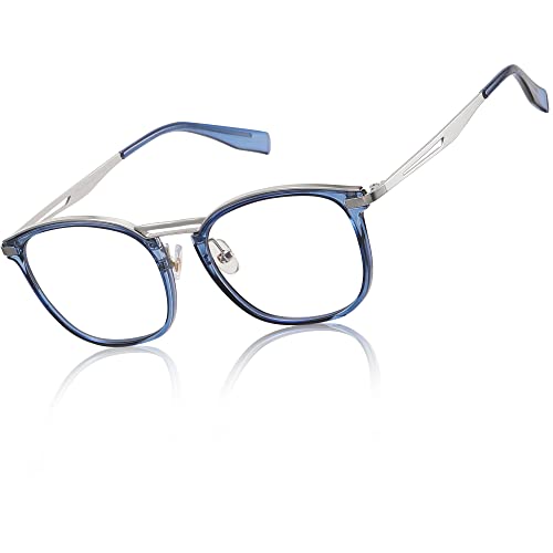 Image of DUCO Blue Light Blocking Glasses For Men Blue Ray Glasses Oversized Computer Glasses Retro Square Fashion Eyeglasses 5223