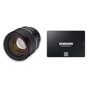 Samyang AF 85mm F1 & Samsung 870 EVO SATA III 2, 5 Zoll SSD, 500 GB, 560 MB/s Lesen, 530 MB/s Schreiben, Interne SSD, Festplatte für schnelle Datenübertragung, MZ-77E500B/EU