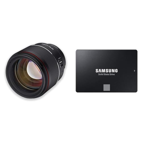 Samyang AF 85mm F1 & Samsung 870 EVO SATA III 2,5 Zoll SSD, 500 GB, 560 MB/s Lesen, 530 MB/s Schreiben, Interne SSD, Festplatte für schnelle Datenübertragung, MZ-77E500B/EU