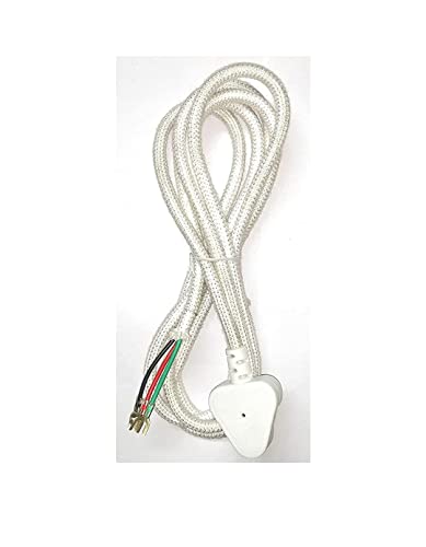 Image of Cotton Protected Copper Wire Cord with 3 pin Plug for Electric Iron 2.5 Meter (Pack of 1) ECV4