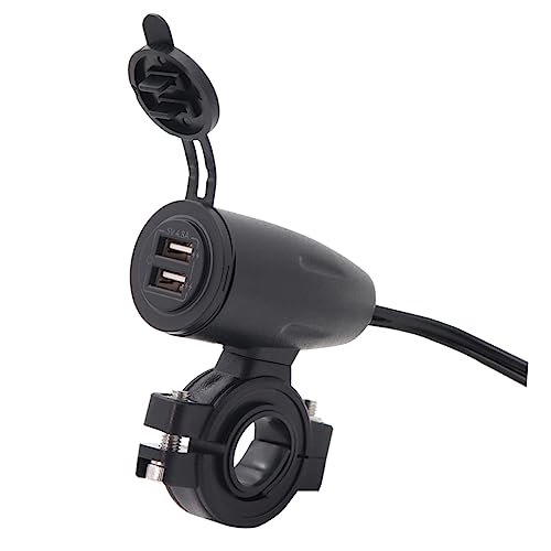 SEWACC 4. Motorcycle USB Charger Dual Port Charger Control Compatible Mobile Phones and Devices Heavy Duty Wire Design
