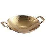 ABOOFAN Edelstahl Kochtopf mit Doppelgriffen Hammermuster Trockenpfanne Vielseitig für Gas...