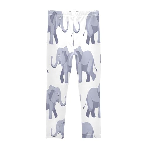 Bolaz Toddler Girls Leggings Printed Yoga Pants Leggings Running Grey Elephants for Kids2