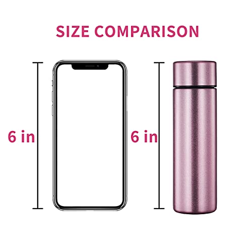 Pack of 2 Cute Thermos Water Bottle - 5 Oz Mini Insulated Stainless Steel Bottle - Keeps Cold for 12 hours, Hot for 6 hours, Perfect for Purse or Kids Lunch Bag