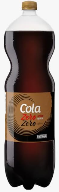 Cola Zero Sugar Carbonated Soft Drink, 2L Bottle, Low Calorie Energy Drink with Natural Aroma pack of 5