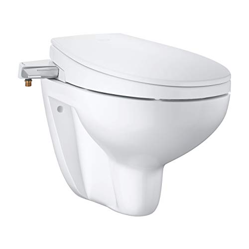Grohe Bau Keramik Dusch-WC Aufsatz 2-in-1 Set (bestehend aus Dusch-WC-Aufsatz & Wand-Tiefspül-WC) 39651SH0