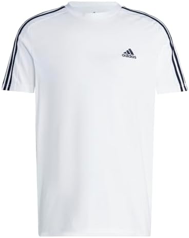 adidas Men's Essentials 3-Stripes Short Sleeve Crew Neck T-Shirt