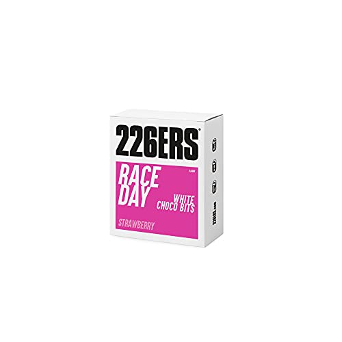 226ERS Endurance Fuel Bar Race Day Choco Bits| Barritas Energéticas y de Resistencia con Multivitaminas, Barras Veganas | Sabor Fresa   6 barras x 40gr