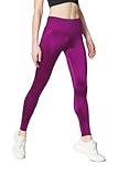 Goldenpoint Donna Leggings Yoga con Tasche Lucido, Colore Viola Chiaro, Taglia L