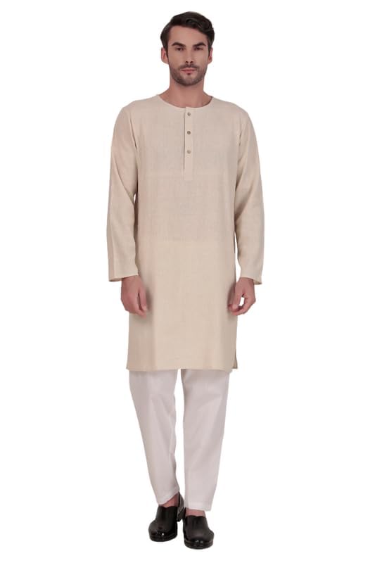 Men's Handloom Traditional Kurta Pajama Indian Ethnic Wear for Special Occasions – Ideal Gift for Men
