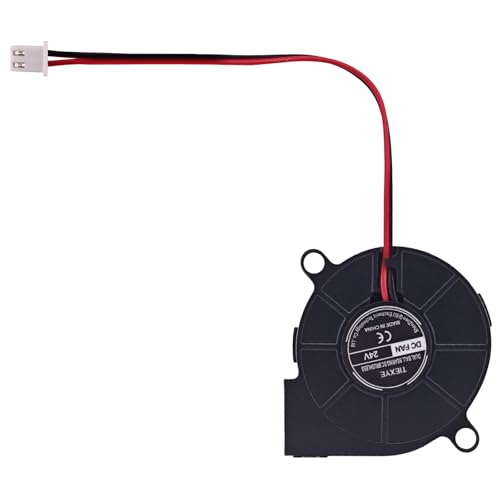 1Pcs 3D Printer Fan 5015 Blower Fan 24V DC 50x50x15mm Turbo Cooling Fan 2Pin Connector Brushless Fan 6000RPM High Pressure
