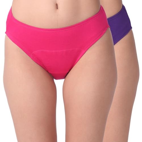 Image of Adira | Hipster Panties for Women | Period Panties for Women Leak Proof & Breathable | Hipster Fit for Medium Flow | Use with Pad for Non Icky Feeling | Patented Design | Pack of 2