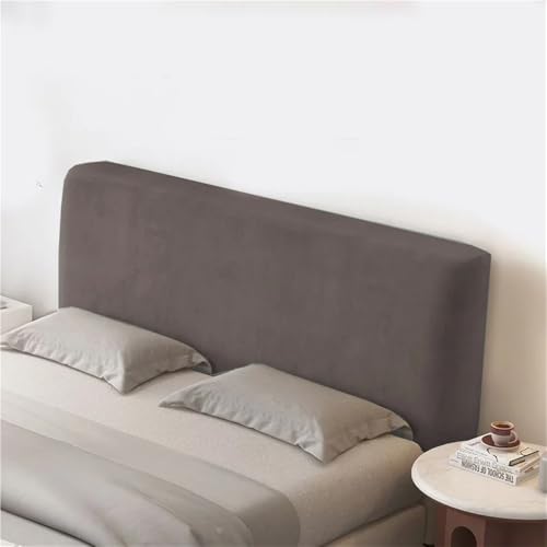 LIFABOLA Funda for cabecera de Cama con Todo Incluido, cabecera de Terciopelo de Color sólido, Funda elástica for cabecera de Cama, protección Envuelta en el Respaldo de la Cama(Brown,220CM)