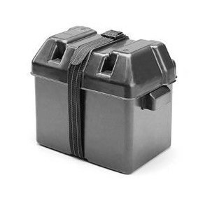 Batteriekasten mit Deckel und Befestigungsgurt