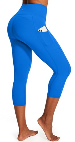 Image of Ewedoos Capri Leggings for Women High Waisted Yoga Pants with Pockets for Women Tummy Control Workout Leggings Yoga Capris