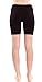 Clothes Effect Ladies Black Mid Thigh Cotton Spandex Active Shorts,Medium,Black