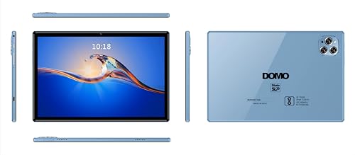 Image of DOMO Slate SL39 10.1-Inch 4G Tablet PC, 4GB RAM + 32GB inbuilt Storage,1TB Expandable, Dual SIM Slot, Octa Core CPU, GPS, Bluetooth (Blue)