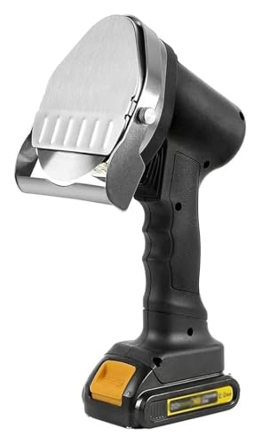 Generico Cuchillo de kebab inalámbrico de acero inoxidable, cortador de carne inalámbrico de 2 cuchillas, cortador giroscópico eléctrico inalámbrico con grosor ajustable de 0 a 8 mm.