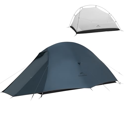 Naturehike Cloud Up 1 Person Tent, Lightweight Backpacking Tents for One Man, Waterproof Ultralight One Person Tent for Camping Hiking Backpacking Bright Orange