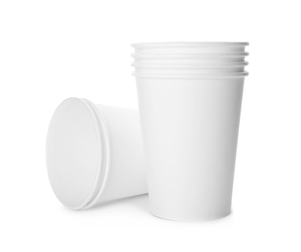 Inoverse 100 stück Pappbecher, Einweg Coffee to Go Becher - 200ml, Weiß, Kaffee to go Becher Pappe, 8oz Trinkbecher für Tee, Einwegbecher, Papierbecher, Kaffeebecher to go, Heiße Kalte Getränke