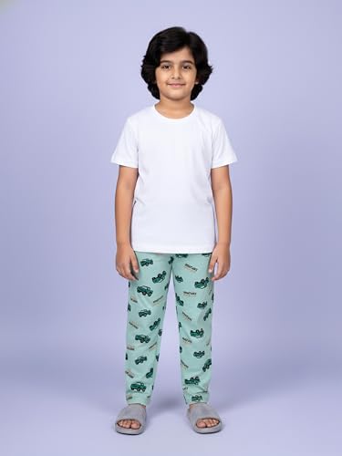 Image of KiddoPanti Boys Printed Pyjama | 100% Cotton Single Jersey Fabric | All Over Printed Design | Relax Fit & Ankle Length | Pyjama Pant