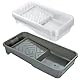 Farbe Tray, 4 Zoll Kunststoff Farbe Tray mit 20 Stück Farbe Pan Liners, Einweg-Farbe Tray, Farbe Rolle Tray, Transparente Farbe Tray Liners für Malerei