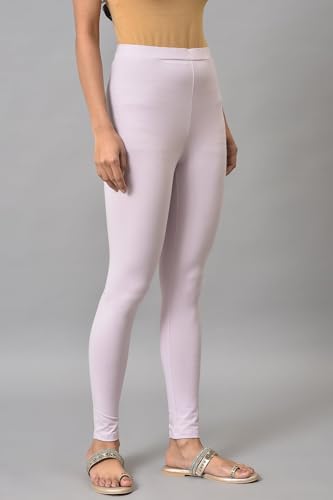 Image of W for Woman Women's Regular Fit High Rise Coral Cotton Jersey Tights