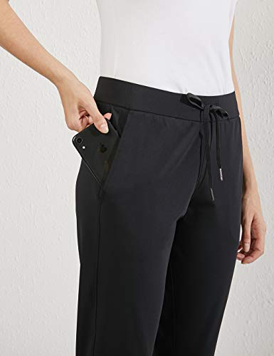 AJISAI 7/8 calça de corrida para viagem com bolsos, casual, elástica, calça de treino para mulheres,