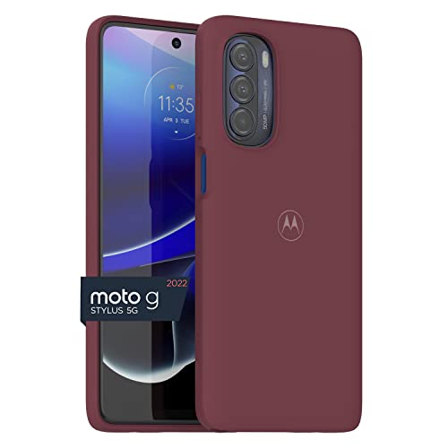 Image of Motorola Moto G Stylus 5G (2022) Marsala Red Protective Case - Slim Fit, Shock Absorbing, Camera Protector