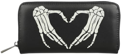 Darkest Love Wallet Gothic Skeleton Heart Black Cute Quirky Purse2